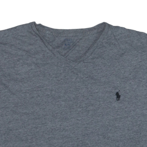Polo Ralph Lauren Men's Grey Cotton V-Neck T-Shirt XL