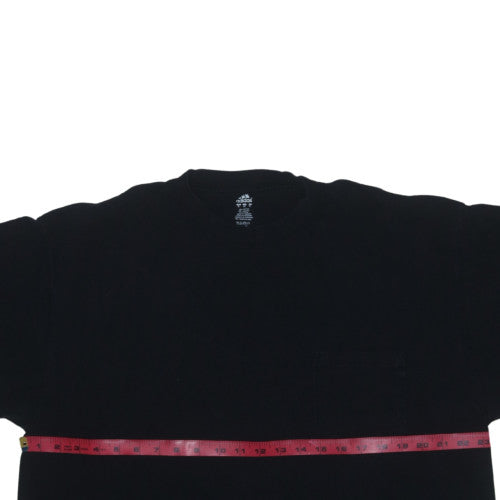 Adidas Men Black XL Cotton Crew Neck Short Sleeve T-Shirt