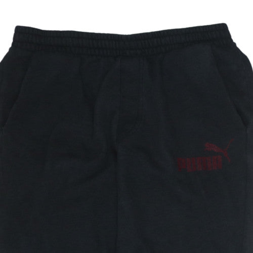 Puma Mens Black Fleece Sweatpants M Regular Fit Elastic Waist