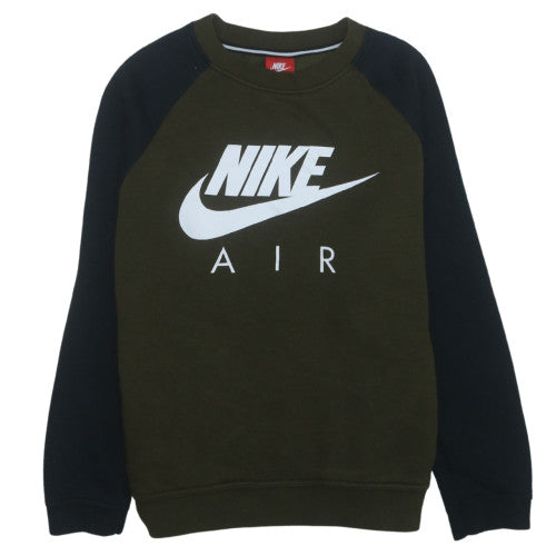 Nike Mens Green Air Logo Pullover Sweatshirt Size M
