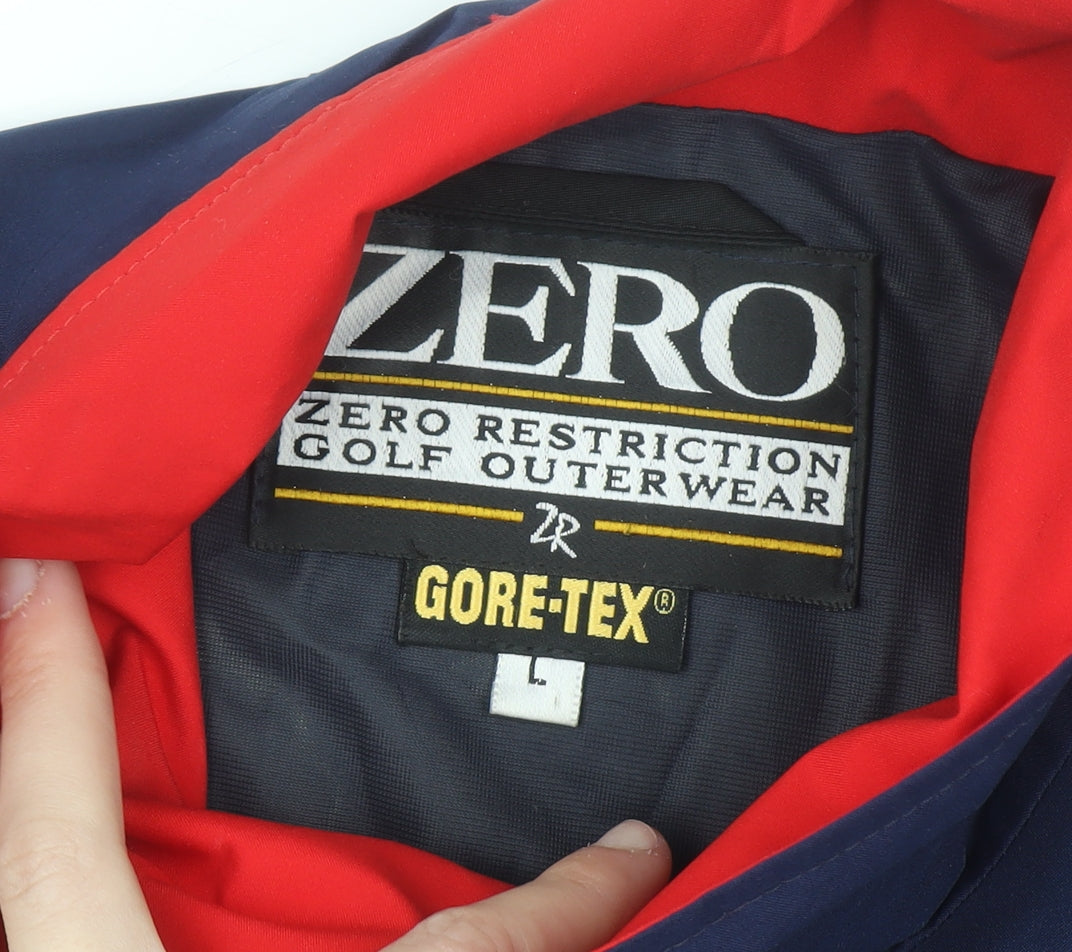 Zero Restriction Men's Blue L Gore-Tex Golf Waistcoat Waterproof