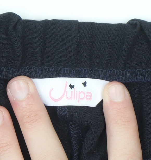 Julipa Women's Black Pull On Straight Leg Comfort Trousers Size 20