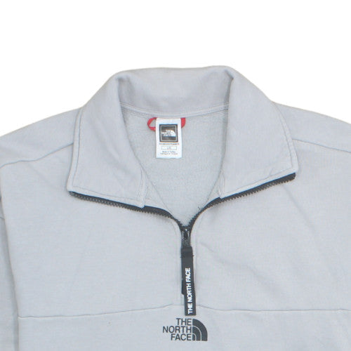 The North Face Women Grey 1/2 Zip Pullover Sweatshirt L