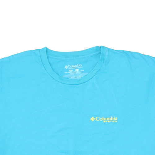 Columbia Men's Blue 2XL PFG Graphic Cotton Crew Neck T-Shirt