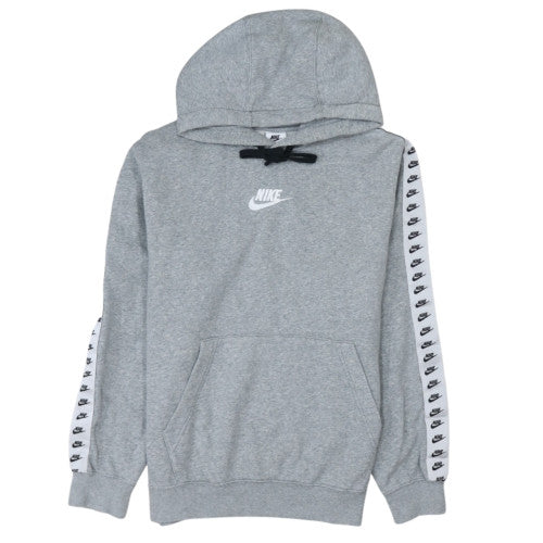 Nike Men's Grey Pullover Hoodie Small Logo Sports Fleece