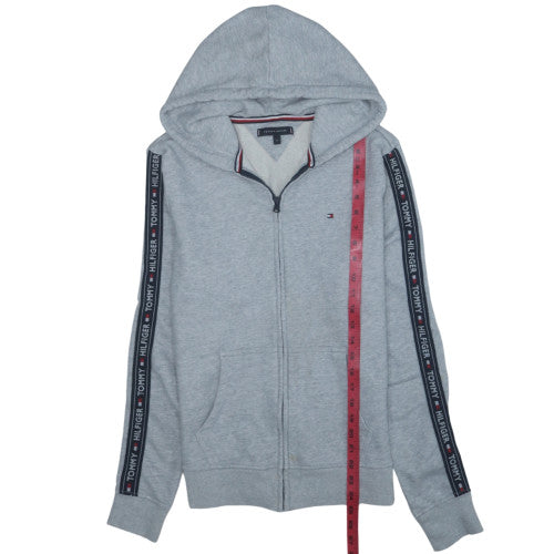 Tommy Hilfiger Men’s Grey Full Zip Hoodie Size M Classic Logo