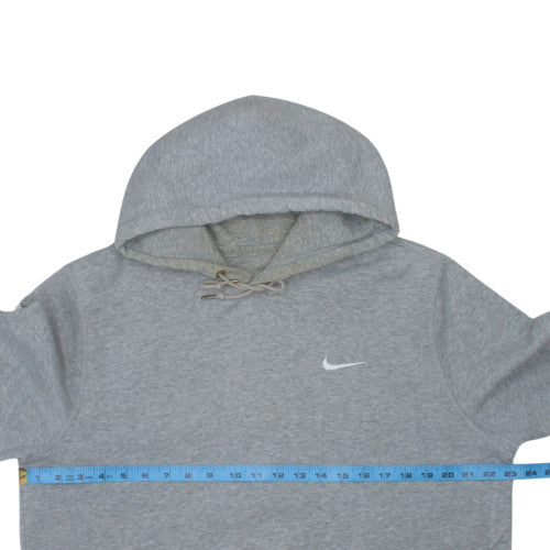 Nike Men's Grey Pullover Hoodie Size L Regular Fit Fleece Sweatshirt