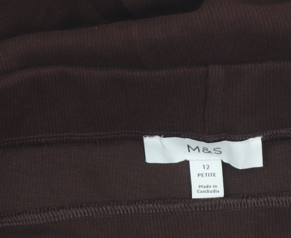 Marks and Spencer Womens Brown Size 12 Petite Pencil Skirt