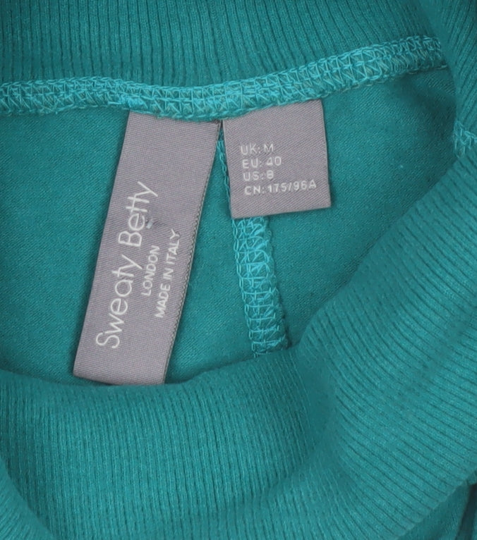 Sweaty Betty Womens Green Roll Neck Pullover Sweatshirt Size M