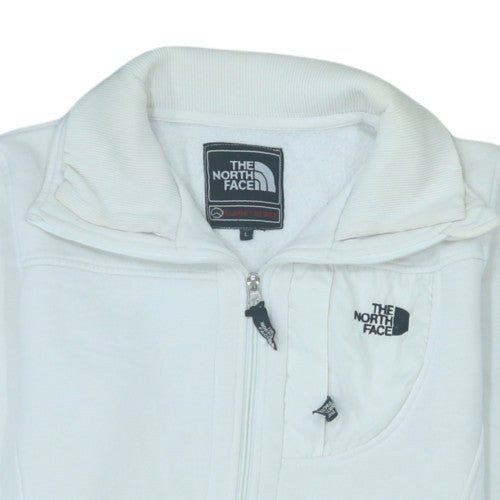 The North Face Womens White Fleece Basic Jacket L Full Zip Summit Series