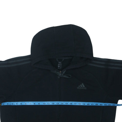 Adidas Men's Black Full Zip Hoodie Size M Sports Fleece Sweatshirt