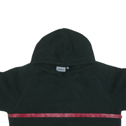 Carhartt Men's Black Pullover Hoodie L Fleece Logo Sweatshirt