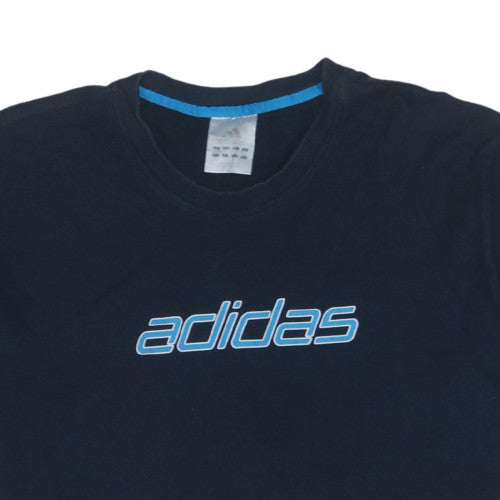 Additional view of Adidas men’s black short sleeve crew neck cotton sports t-shirt l