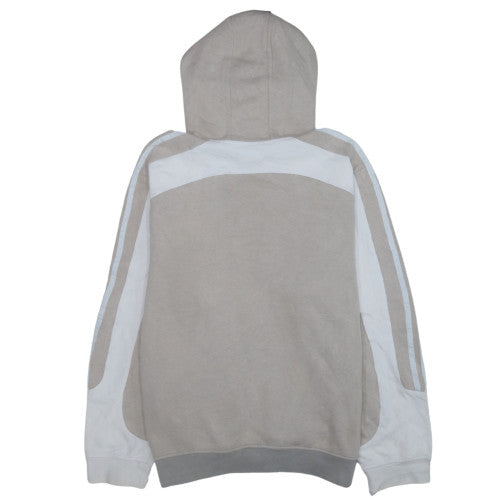 Adidas Men's Beige Pullover Hoodie L Logo Sports Fleece