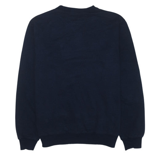 Adidas Mens Blue XL Pullover Crew Neck Logo Sweatshirt