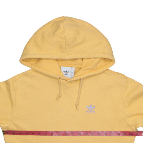 adidas Men's Yellow Pullover Hoodie Small Fleece Sportswear