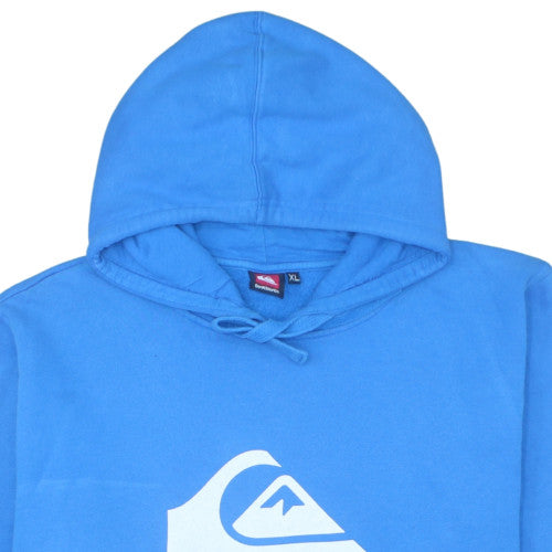 Quiksilver Men's Blue XL Pullover Hoodie with Logo Graphic