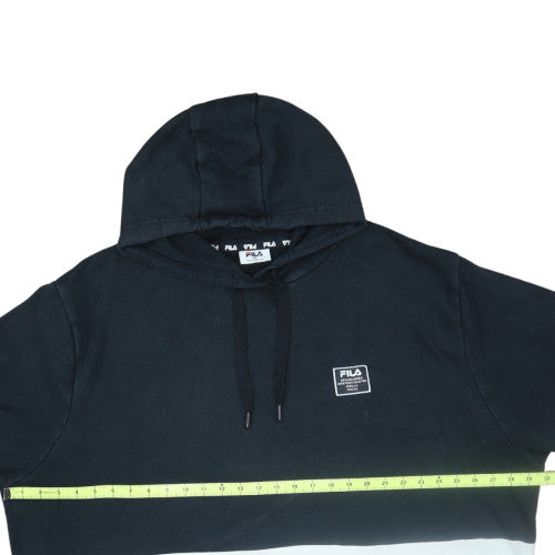 FILA Men's Black Grey 7XL Pullover Hoodie Big & Tall Logo Sweatshirt