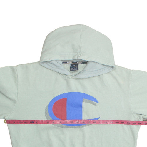 Champion Boys Light Green Pullover Hoodie XL Cotton Blend Logo Print