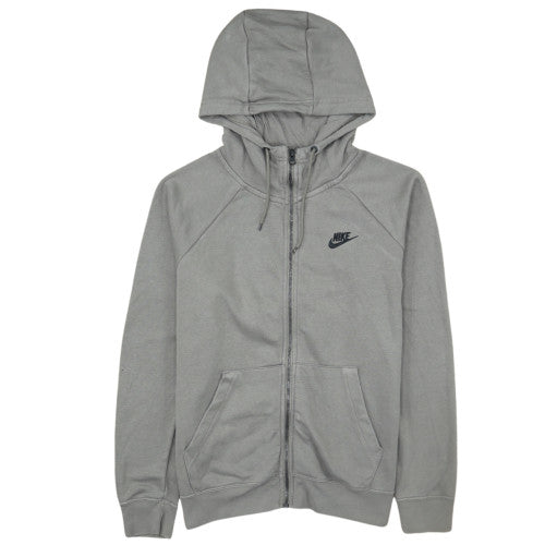 Nike Men's Grey Full Zip Hoodie Medium Regular Fit Fleece