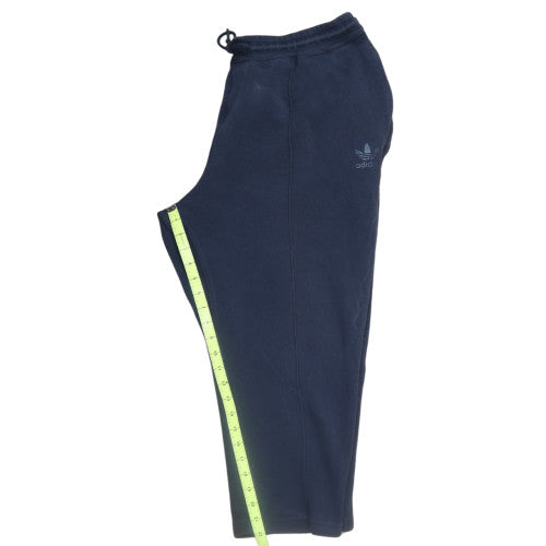 Adidas Women's Blue 2XL Capri Sweatpants with Logo and Drawstring Waist