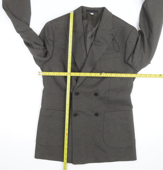 Marks and Spencer Men's Green Wool Blend Regular Fit Blazer 38R