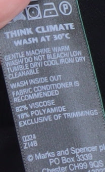 Marks and Spencer Womens Black Size 12 Cardigan Viscose Blend