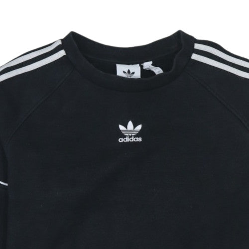 Adidas Mens Black Crew Neck Sweatshirt L Regular Fit