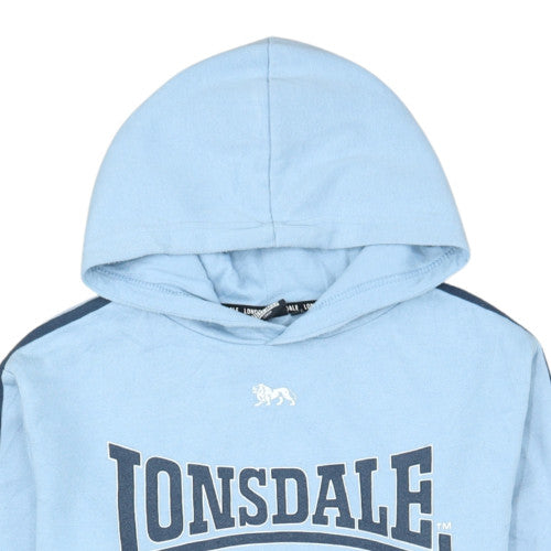 Lonsdale Men's Blue Pullover Hoodie Size M Sports Fleece Sweatshirt