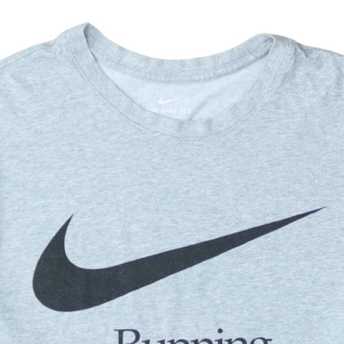 Nike Men's Grey Dri-FIT Running Sports T-Shirt XL