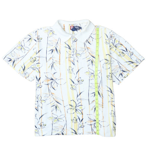 Chaps Ralph Lauren Men's Blue Floral Short Sleeve Polo Shirt XXL