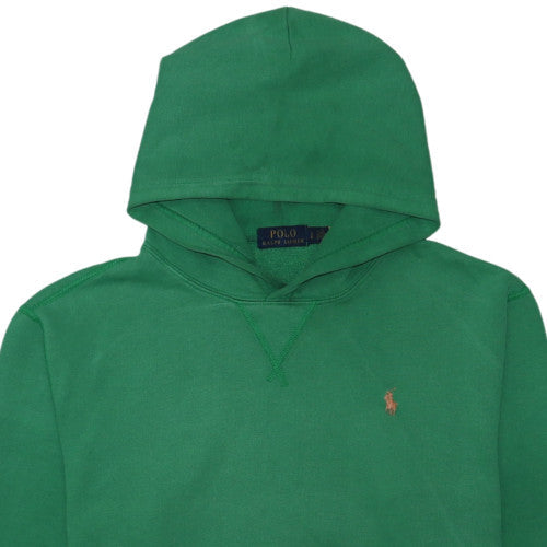 Polo Ralph Lauren Men's Green Pullover Hoodie Size L Cotton Blend