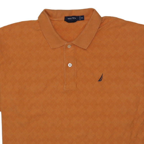 Nautica Mens Orange 2XL Classic Cotton Short Sleeve Polo Shirt