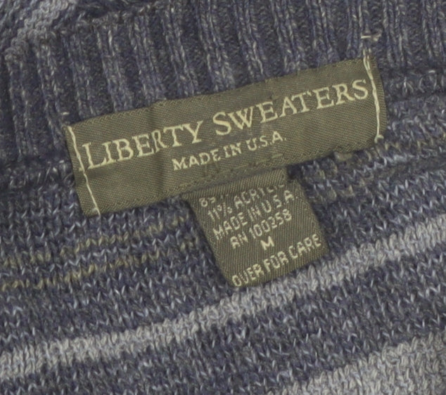 Liberty Sweaters Men's Grey Check Sleeveless Knit Vest M