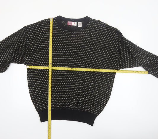 Sheridan Square Women Black Metallic Knit Jumper Size 14 Plus