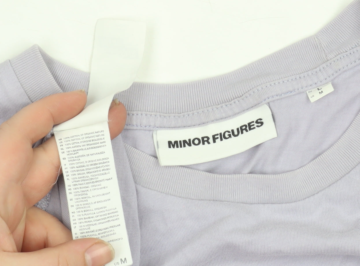 Minor Figures Men's Purple Cotton Graphic T-Shirt Size M