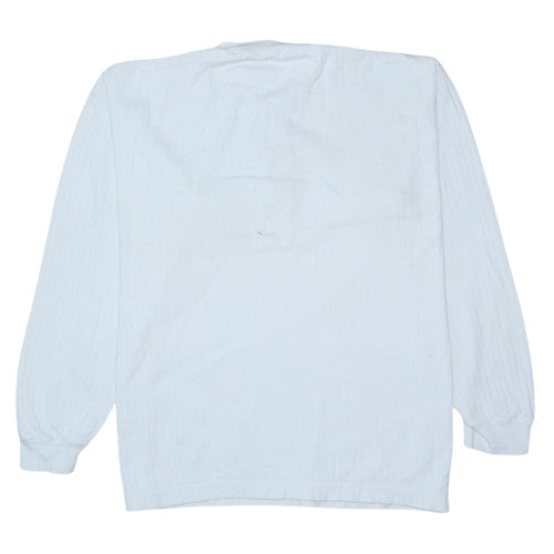 Levi's Men's White Henley Long Sleeve Vintage Cotton Sweatshirt M