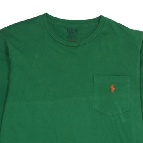 Polo Ralph Lauren Men's Green Long Sleeve Cotton T-Shirt M