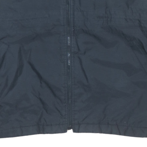 Adidas Men's Black L Lined Hooded Sports Windbreaker Jacket