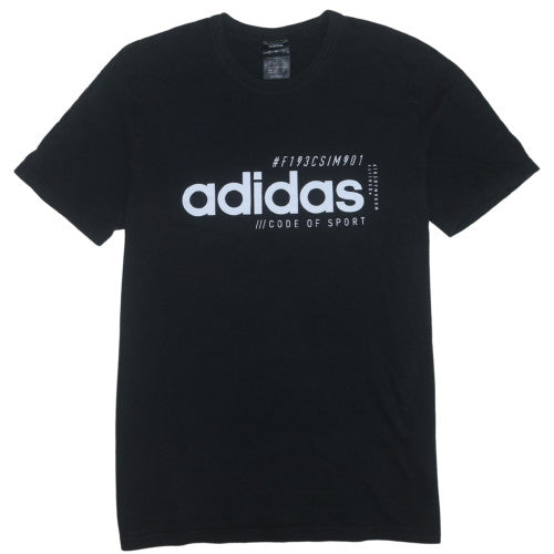 Adidas Men's Black Logo Sports T-Shirt Size M