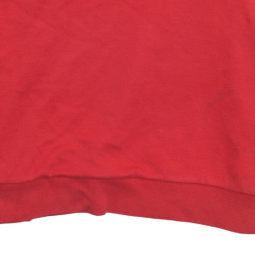Lacoste Men's Red XL Collared 1/2 Zip Cotton Sweatshirt