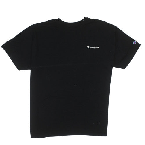 Champion Men's Black 2XL Crew Neck Graphic Print T-Shirt