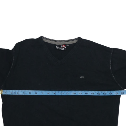 Quiksilver Men's Black V-Neck Knit Sweatshirt Size M