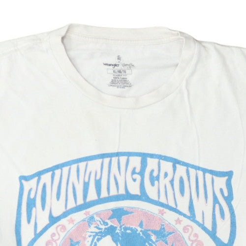 Wrangler Counting Crows Men's White XL Classic Fit Graphic Band T-Shirt