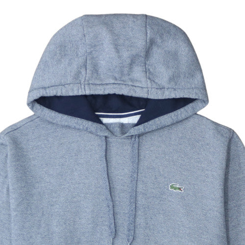 Lacoste Sport Mens Blue Pullover Hoodie XXL Cotton Blend Casual