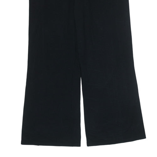 Nike Women's Black Dri-FIT Wide-Leg Yoga Activewear Trousers L