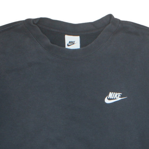 Nike Men's Black Crew Neck Sweatshirt M Classic Fleece