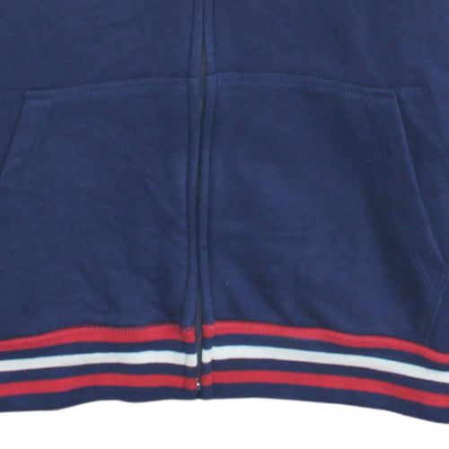 Additional view of Gap boys’ blue full zip fleece hoodie 13-14 years casual logo sweatshirt