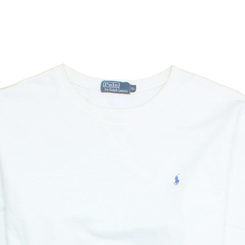 Ralph Lauren Men's White XL Crew Neck Pullover Sweatshirt