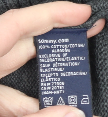Tommy Hilfiger Men’s Grey Cotton Crew Neck Pullover Jumper M
